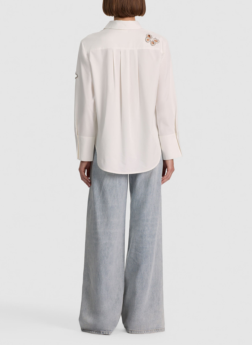 Риза с 'Cut-out' дизайн 'Finely' Alice + Olivia