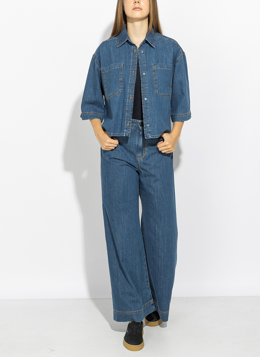Риза от деним Weekend Max Mara Wkdzannata