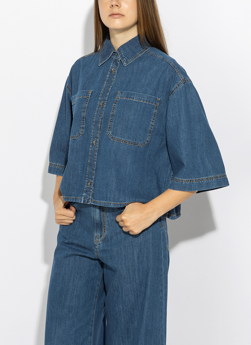 Риза от деним Weekend Max Mara Wkdzannata
