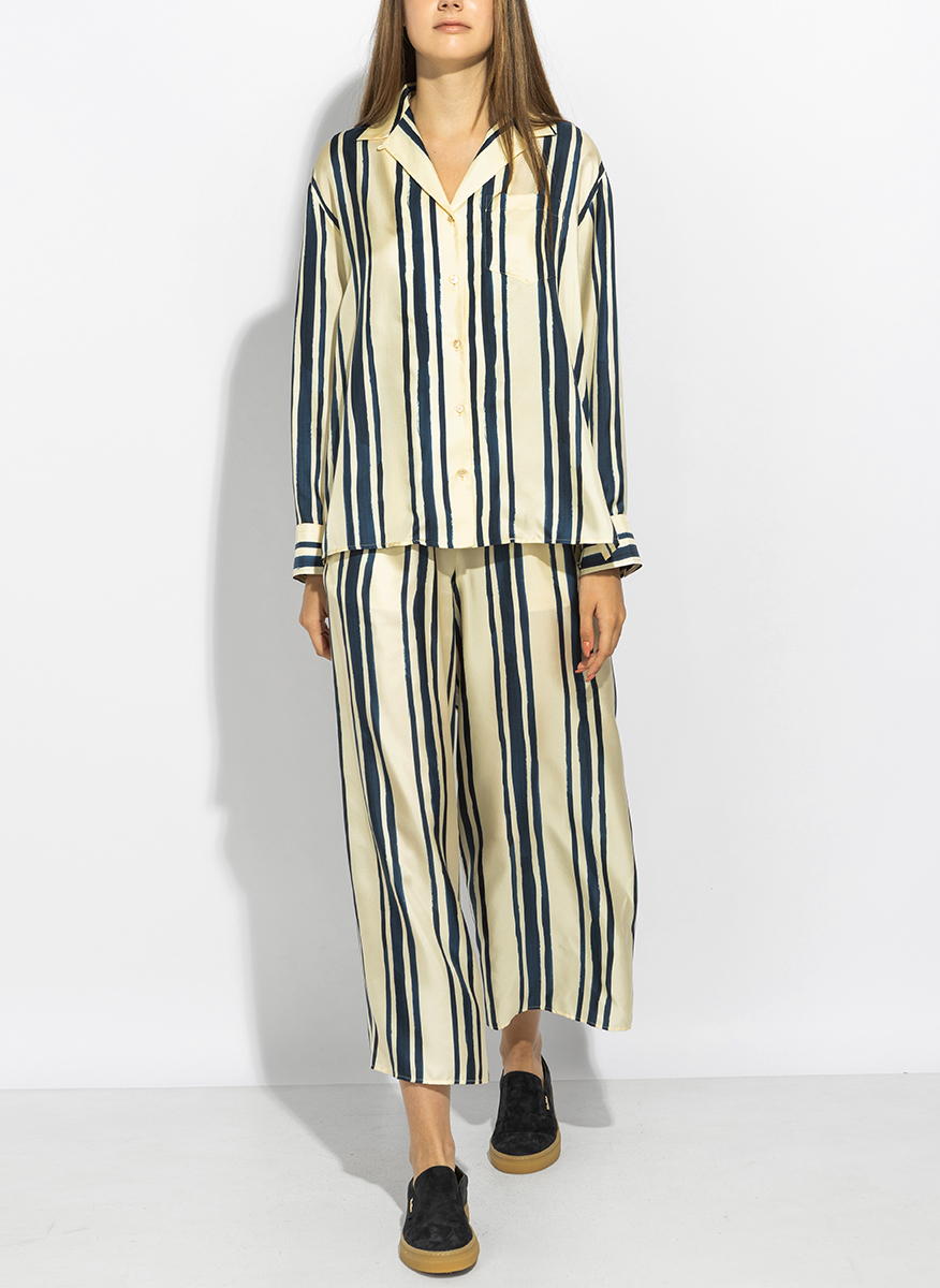 Панталон с раиран десен Weekend Max Mara Wkdtortona