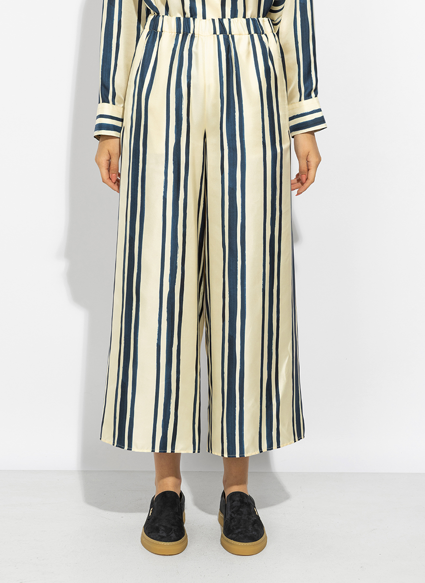 Панталон с раиран десен Weekend Max Mara Wkdtortona