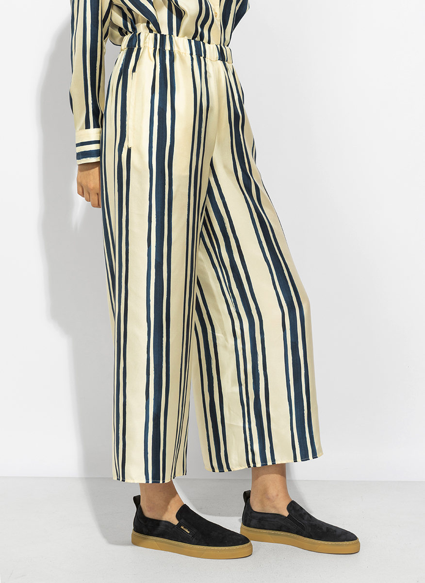 Панталон с раиран десен Weekend Max Mara Wkdtortona