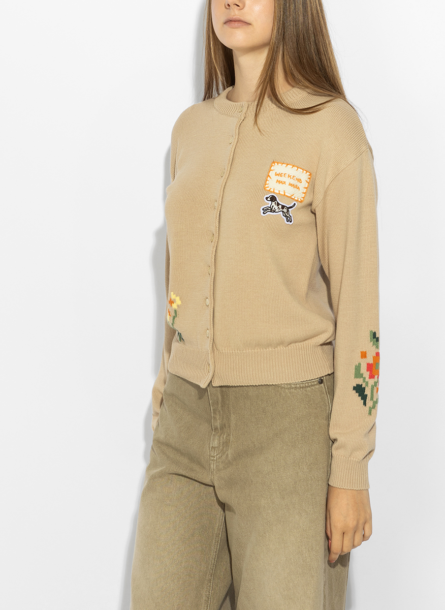 Жилетка с бродерия Weekend Max Mara Wkdteiera
