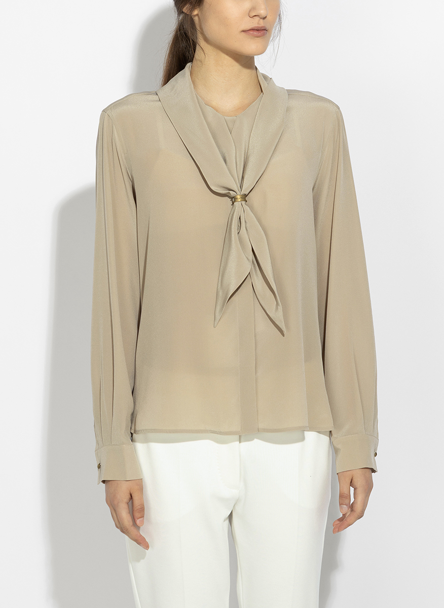 Копринена риза с шал Max Mara Mxmdry
