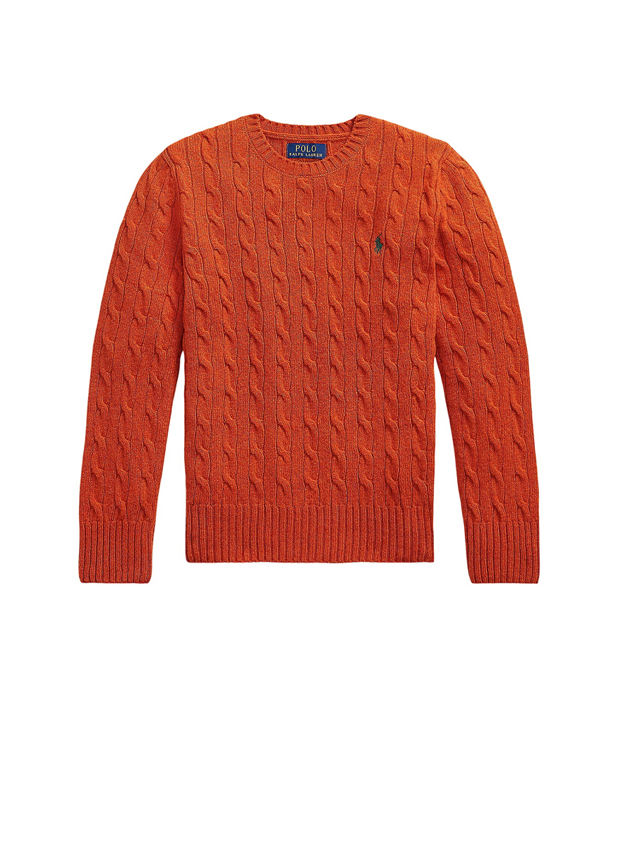 Пуловер от вълна 'Cable-Knit' Ralph Lauren Kids 7-14