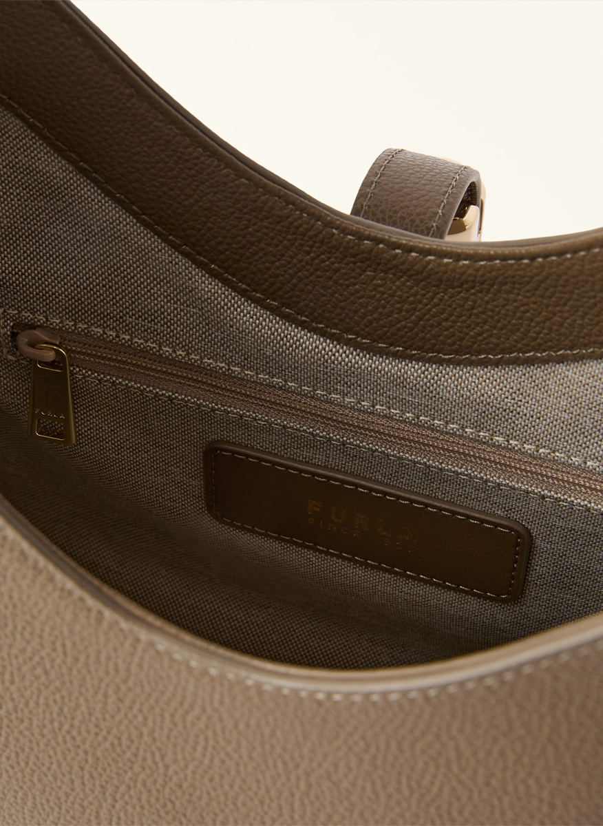 Мини чанта Furla Goccia Muddy Gray