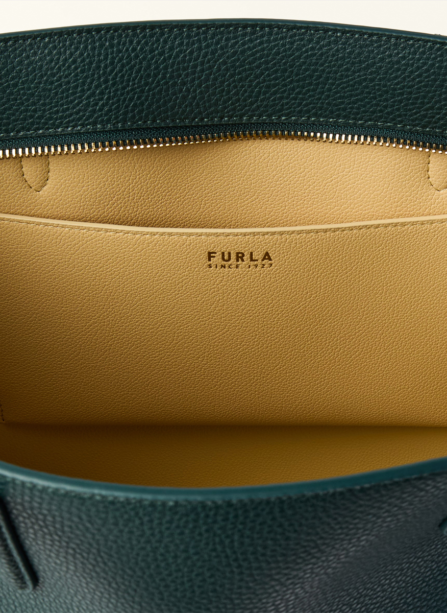 Кожена чанта Furla Ava Dark Forest Morning