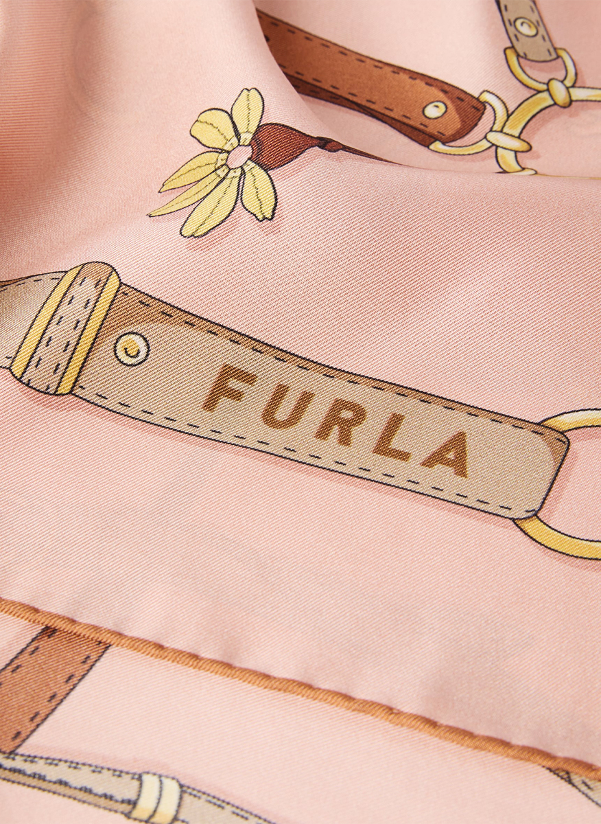 Копринен шал Furla Tortona Toni Rosewood