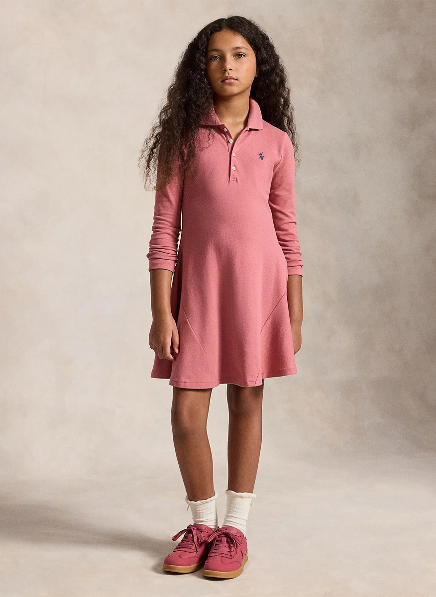 Рокля с бродерия Ralph Lauren Kids 7-14