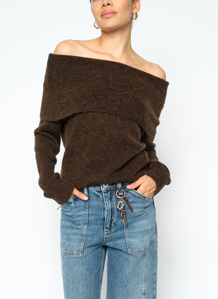 Пуловер с 'Off-the-shoulder' дизайн Mos Mosh Mape