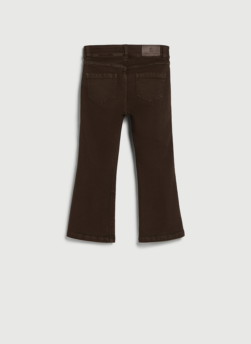 Разкроен деним с монили Brunello Cucinelli Kids 4-6
