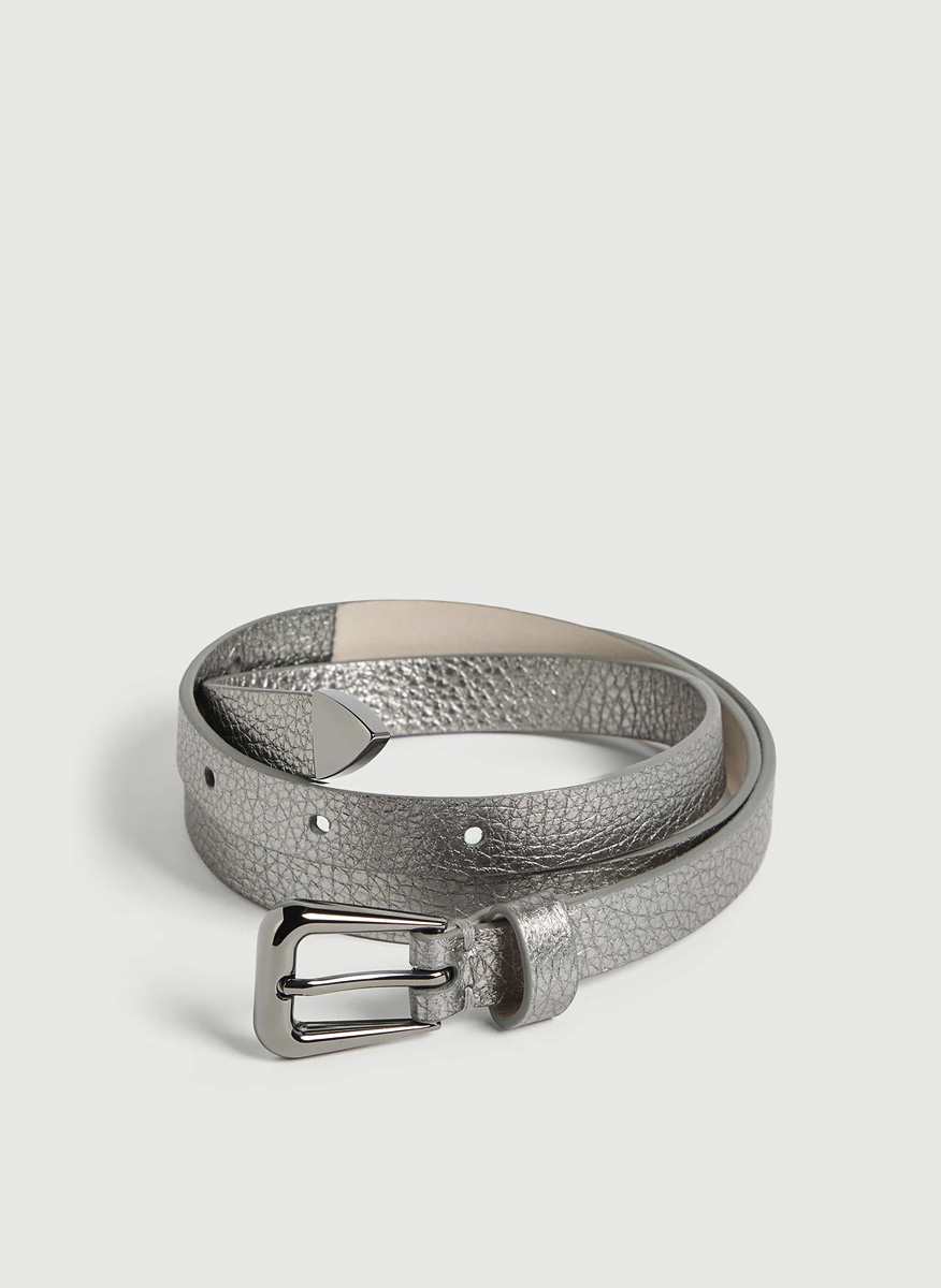 Brunello Cucinelli Kids M belt with metallic effect