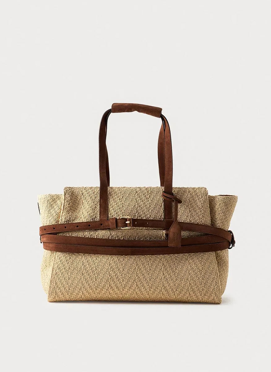 Moschino 'Tie Me' tote bag with suede detail