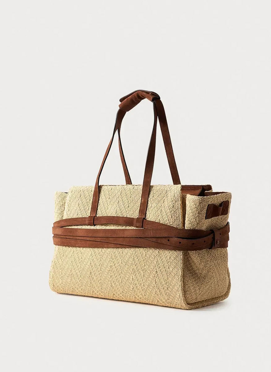 Moschino 'Tie Me' tote bag with suede detail