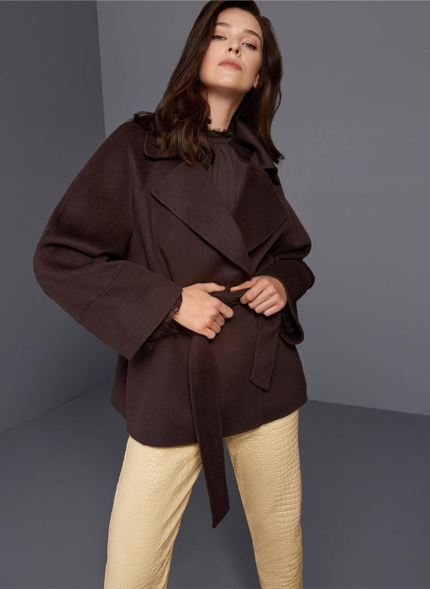 Късо палто от вълна Marc Cain Collections