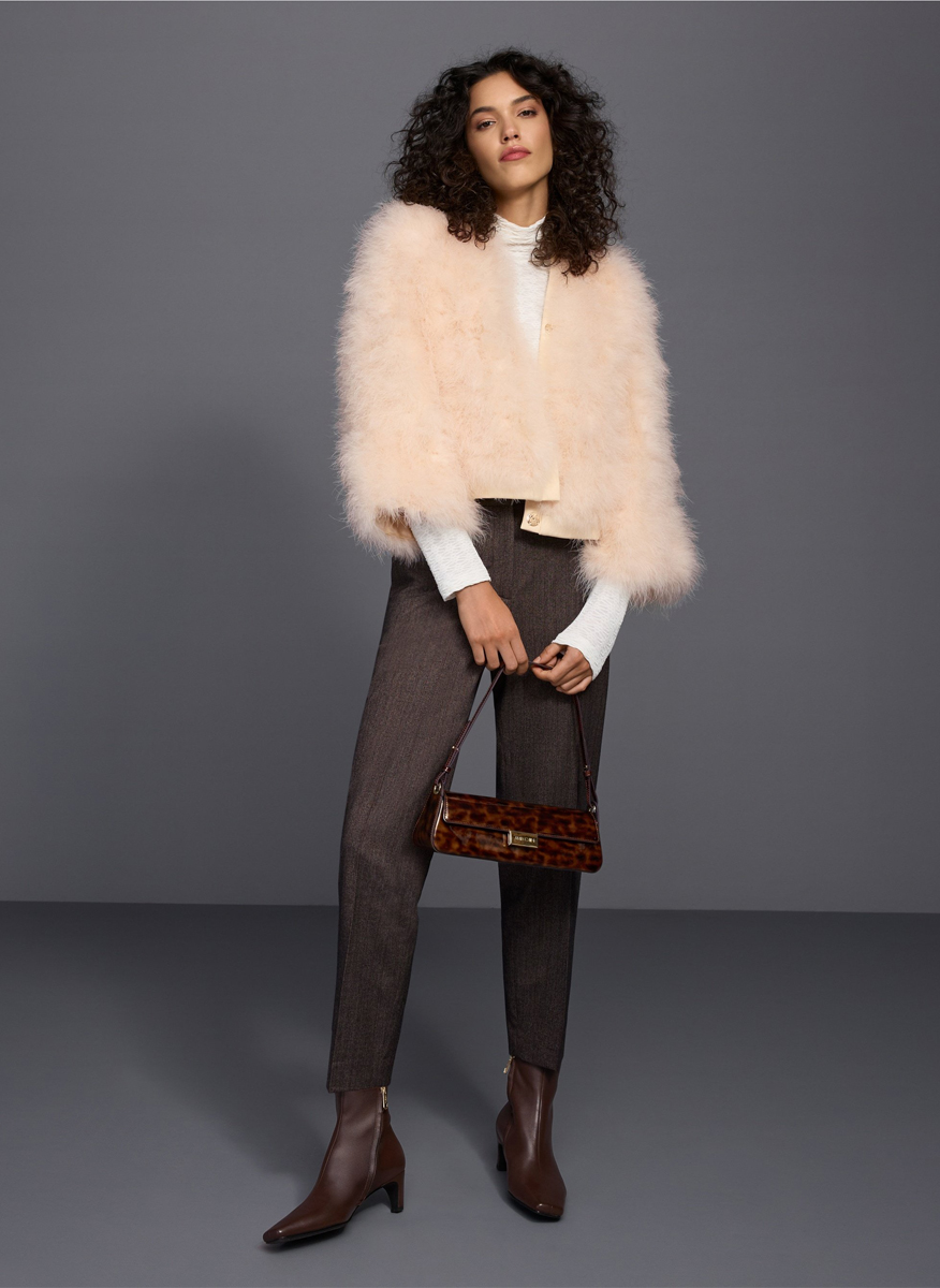Marc Cain Collections jacket with feathers