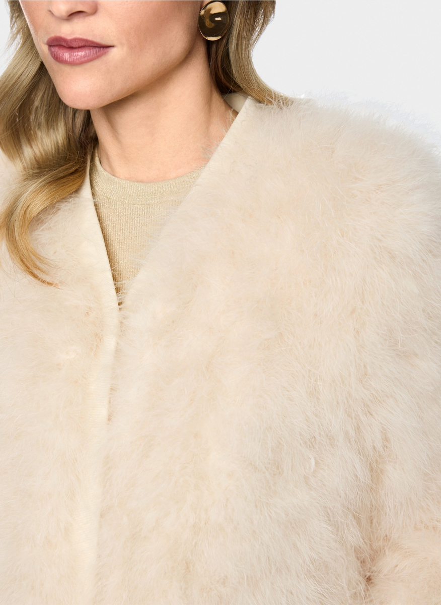 Marc Cain Collections jacket with feathers