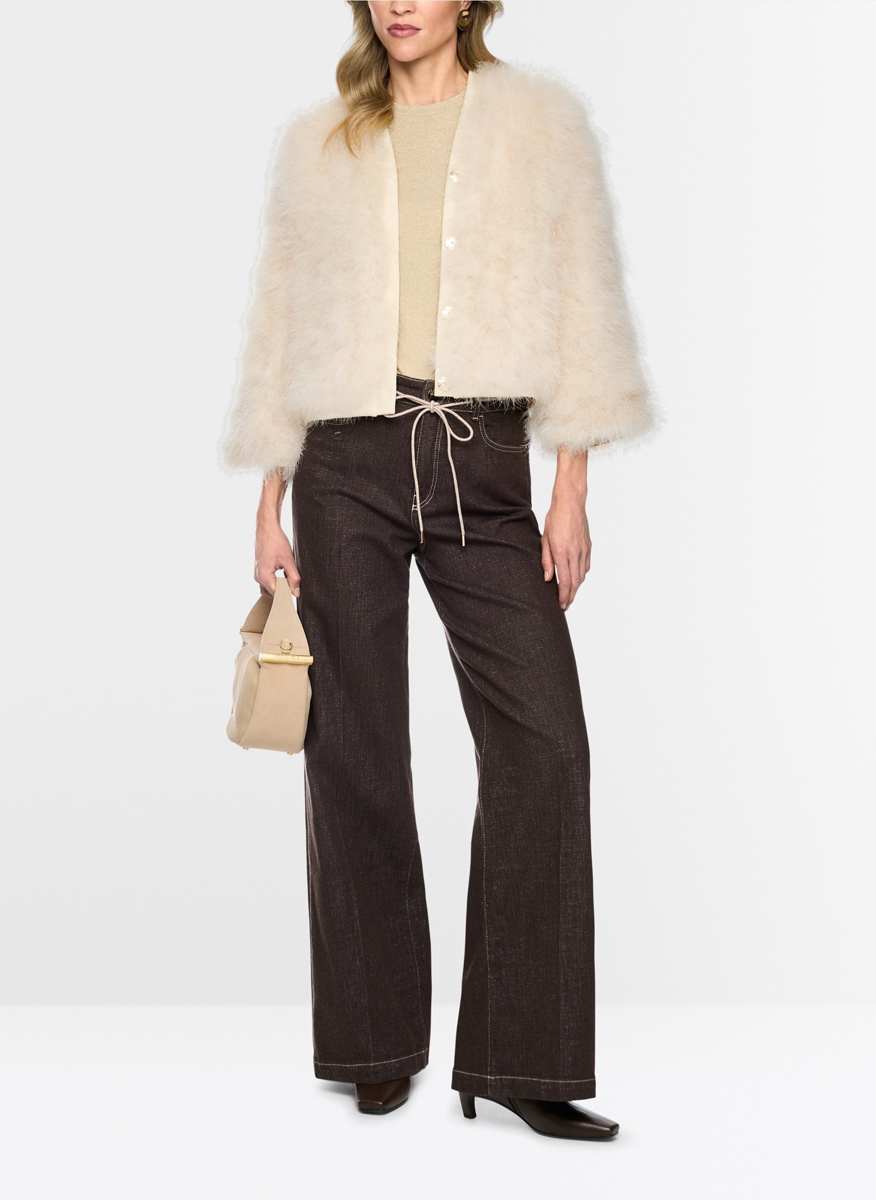 Marc Cain Collections jacket with feathers