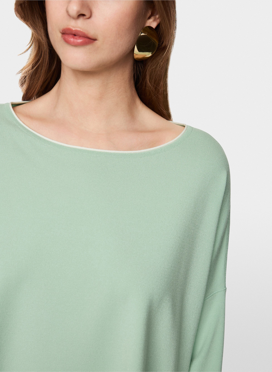 Фин пуловер с контрастни детайли Marc Cain Collections