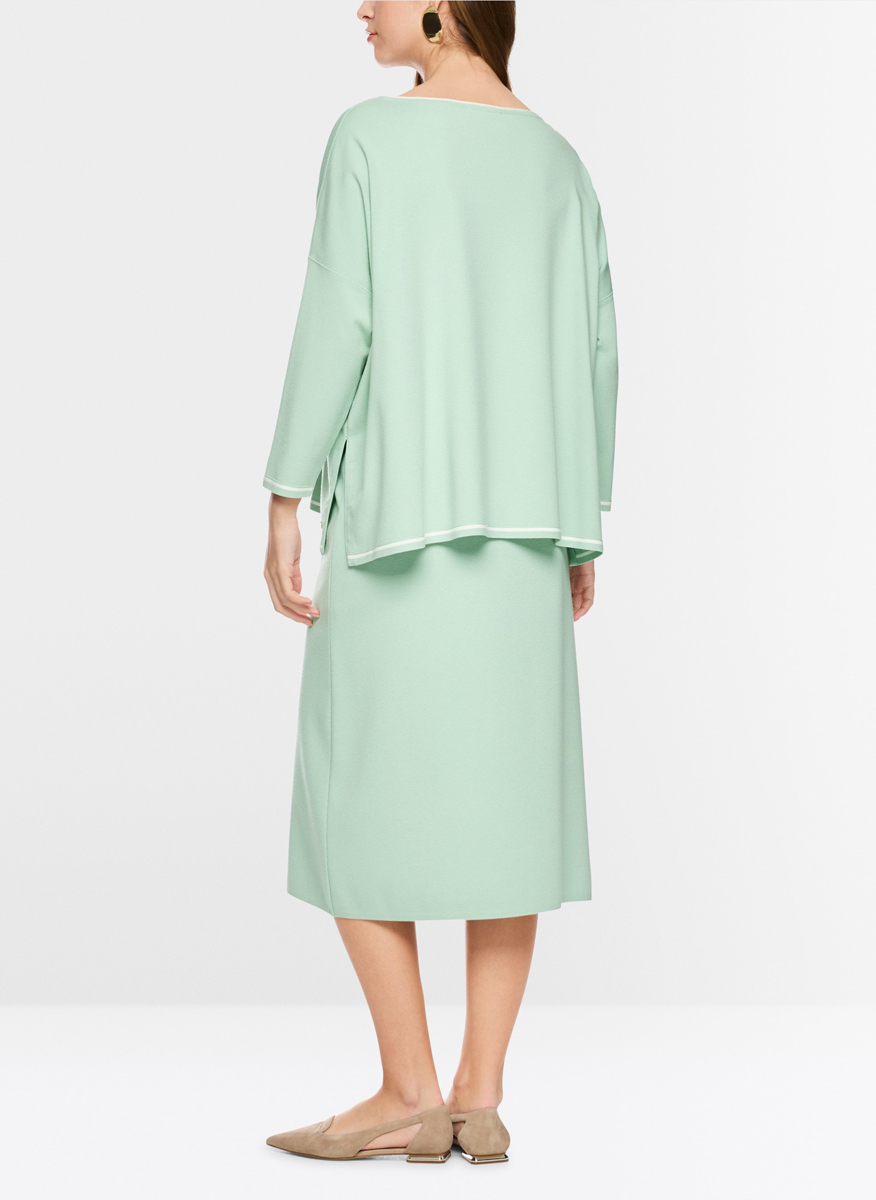 Фин пуловер с контрастни детайли Marc Cain Collections