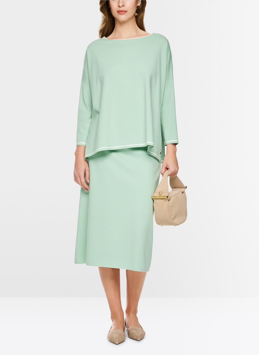 Фин пуловер с контрастни детайли Marc Cain Collections