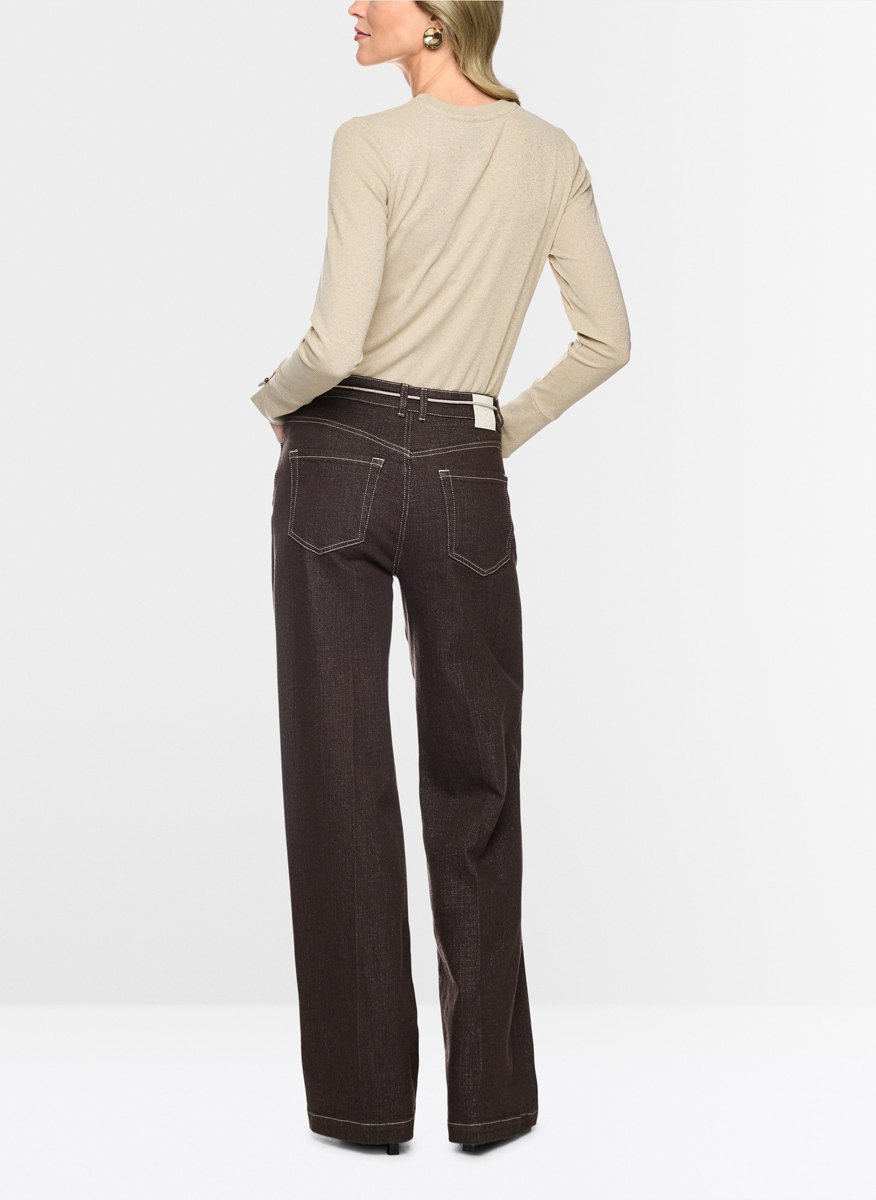 Втален пуловер с лурекс Marc Cain Collections