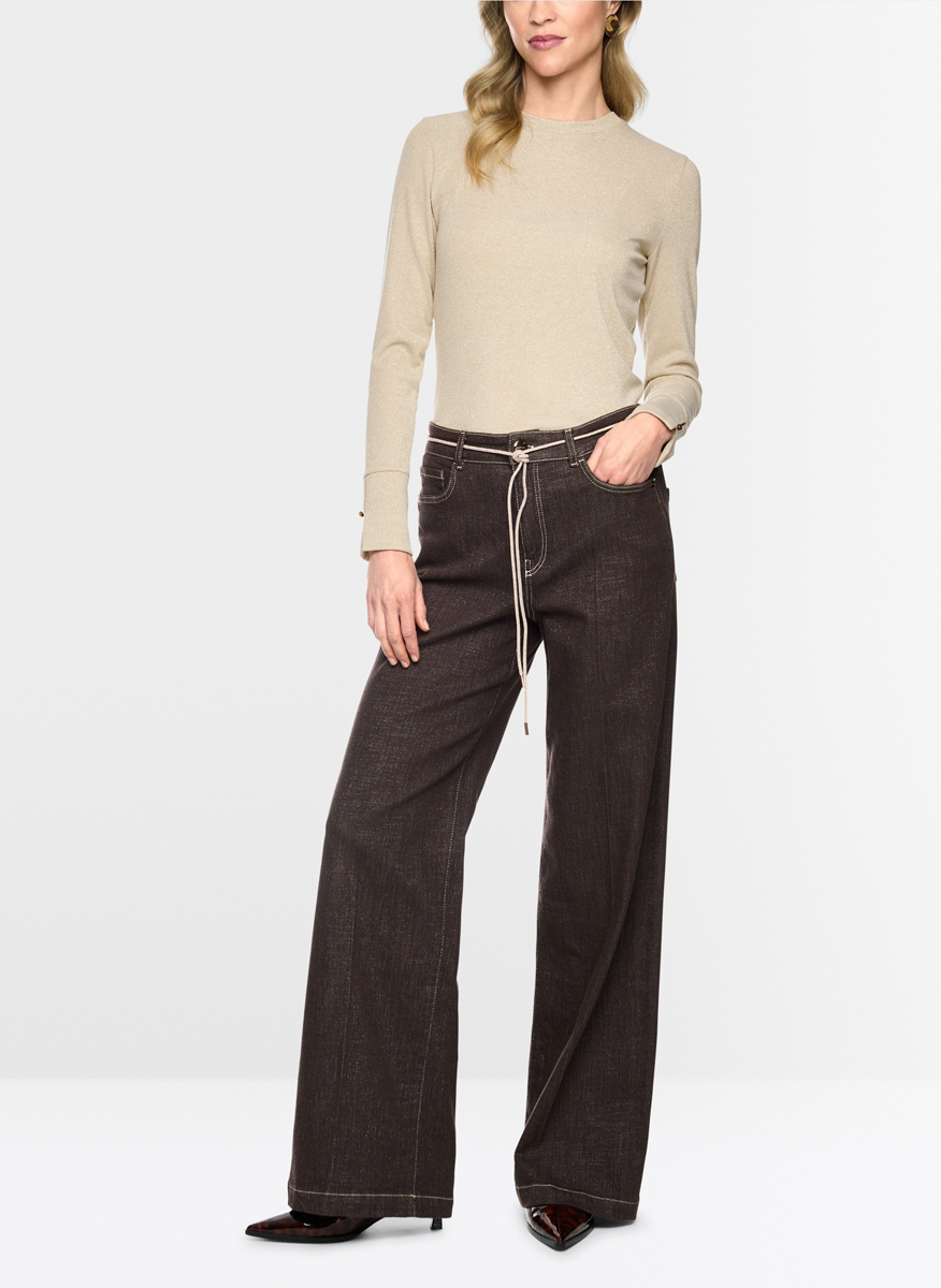 Втален пуловер с лурекс Marc Cain Collections