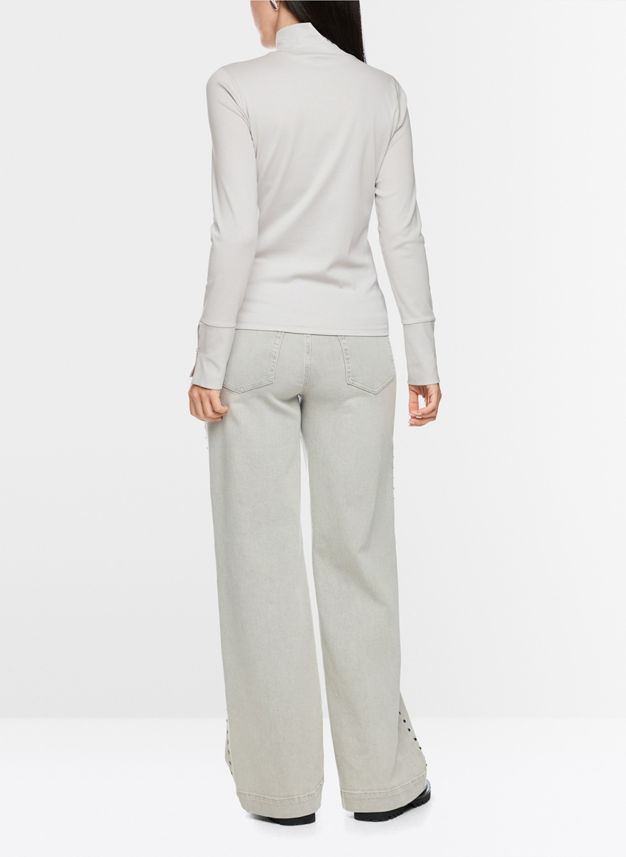 Marc Cain Collections blouse with decorative cufflinks