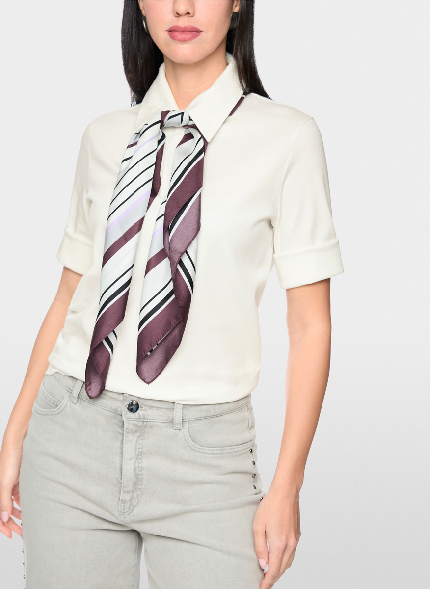 Marc Cain Collections polo shirt with sparkling detail