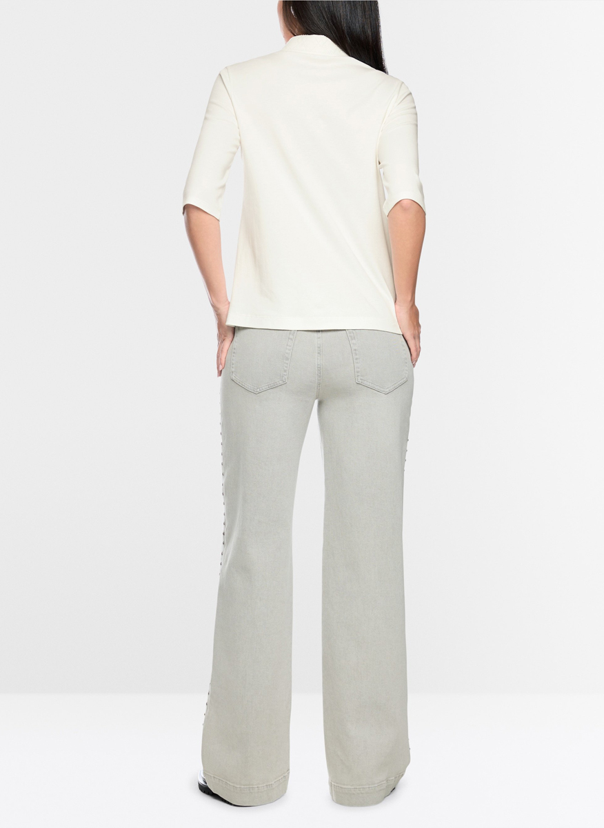 Marc Cain Collections polo shirt with sparkling detail