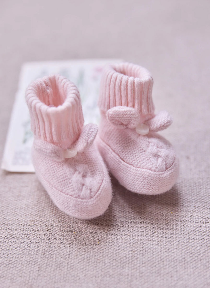 Tartine et Chocolat knitted baby booties