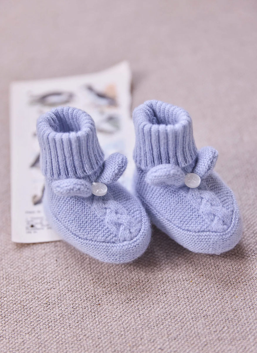 Tartine et Chocolat knitted baby booties