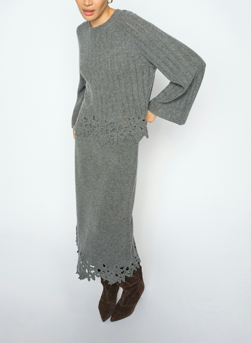 Mos Mosh Liora wool and cashmere skirt