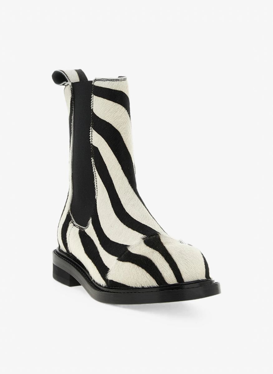 Moschino 'Chelsea Zebra' ankle boots