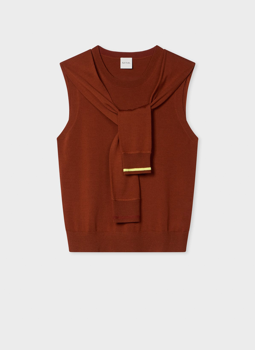 Пуловер без ръкави от мерино Paul Smith