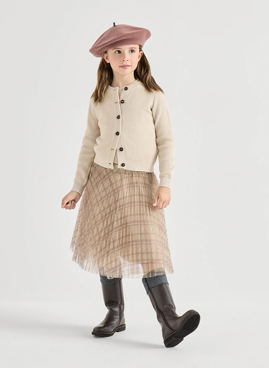 Жилетка от кашмир с 'English rib' дизайн Brunello Cucinelli Kids 8-10