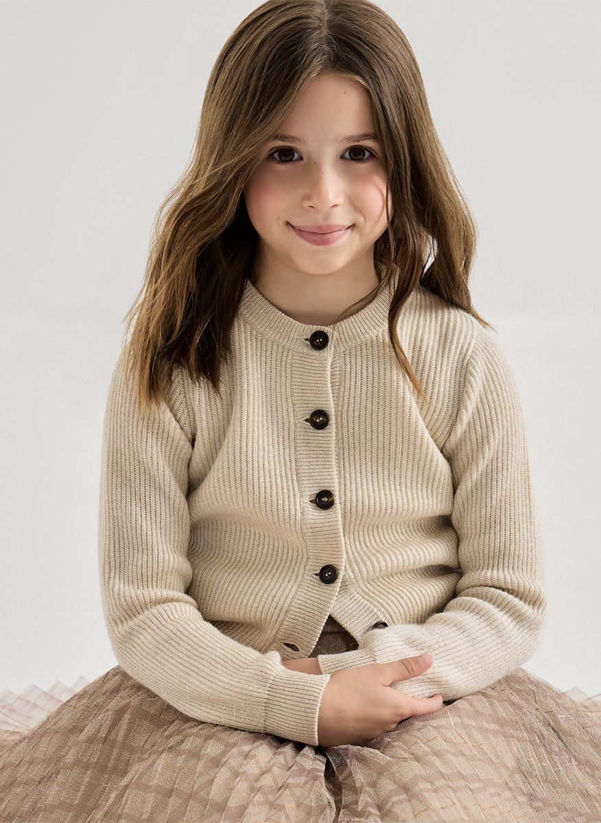 Жилетка от кашмир с 'English rib' дизайн Brunello Cucinelli Kids 8-10
