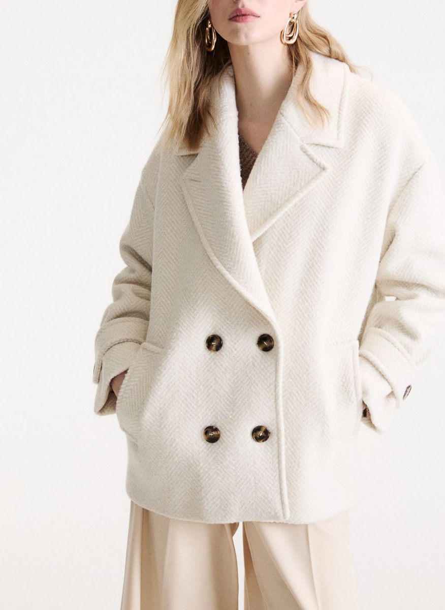 Палто 'Herringbone bouclé' с вълна Marella Mlsbaita