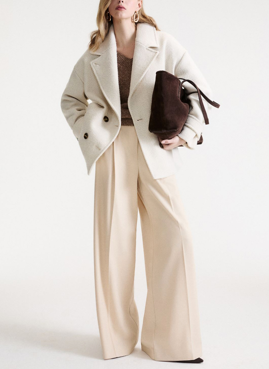 Палто 'Herringbone bouclé' с вълна Marella Mlsbaita