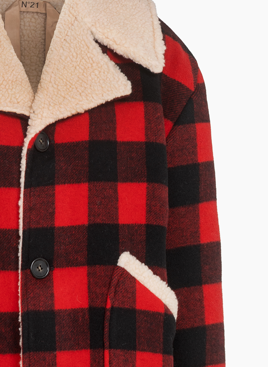 No21 plaid wool jacket