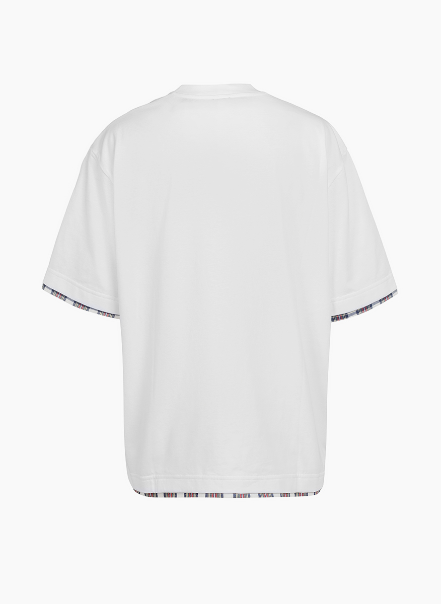 No21 T-shirt with plaid motif