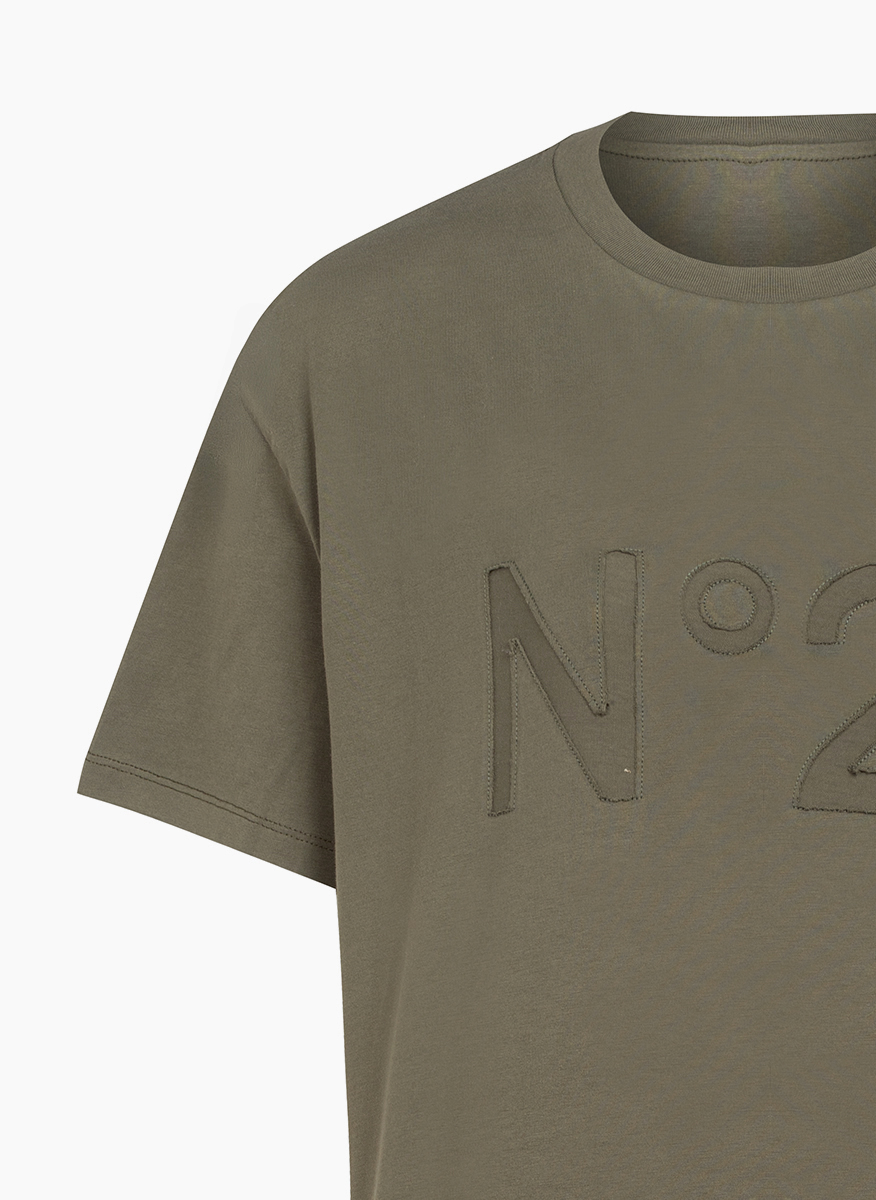 No21 T-shirt with embroidered logo