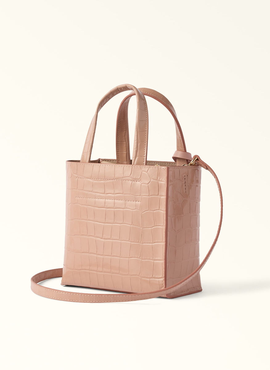 Мини чанта Tote Furla Divide It Cloudy Pink