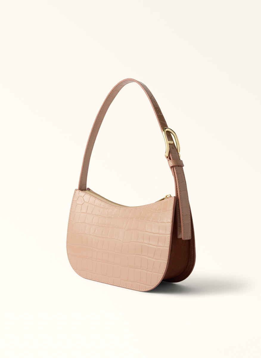 Кожена чанта Furla Sara Toni Cloudy Pink