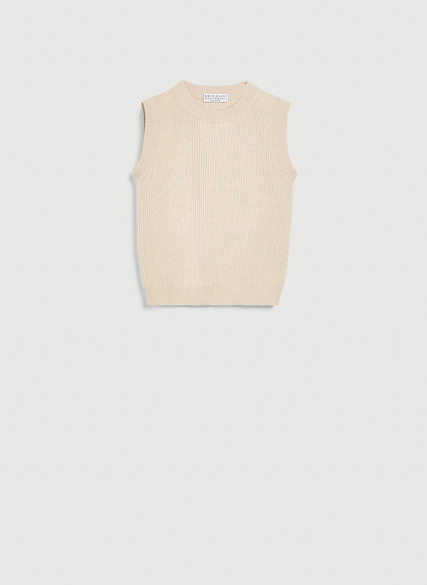 Пуловер без ръкав 'Sparkling note' Brunello Cucinelli Kids 10