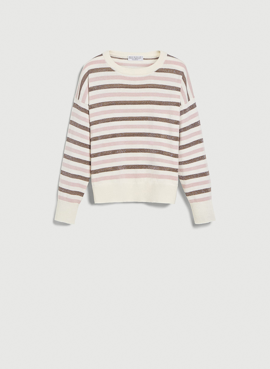 Раиран пуловер от фина вълна и кашмир Brunello Cucinelli Kids 8-10
