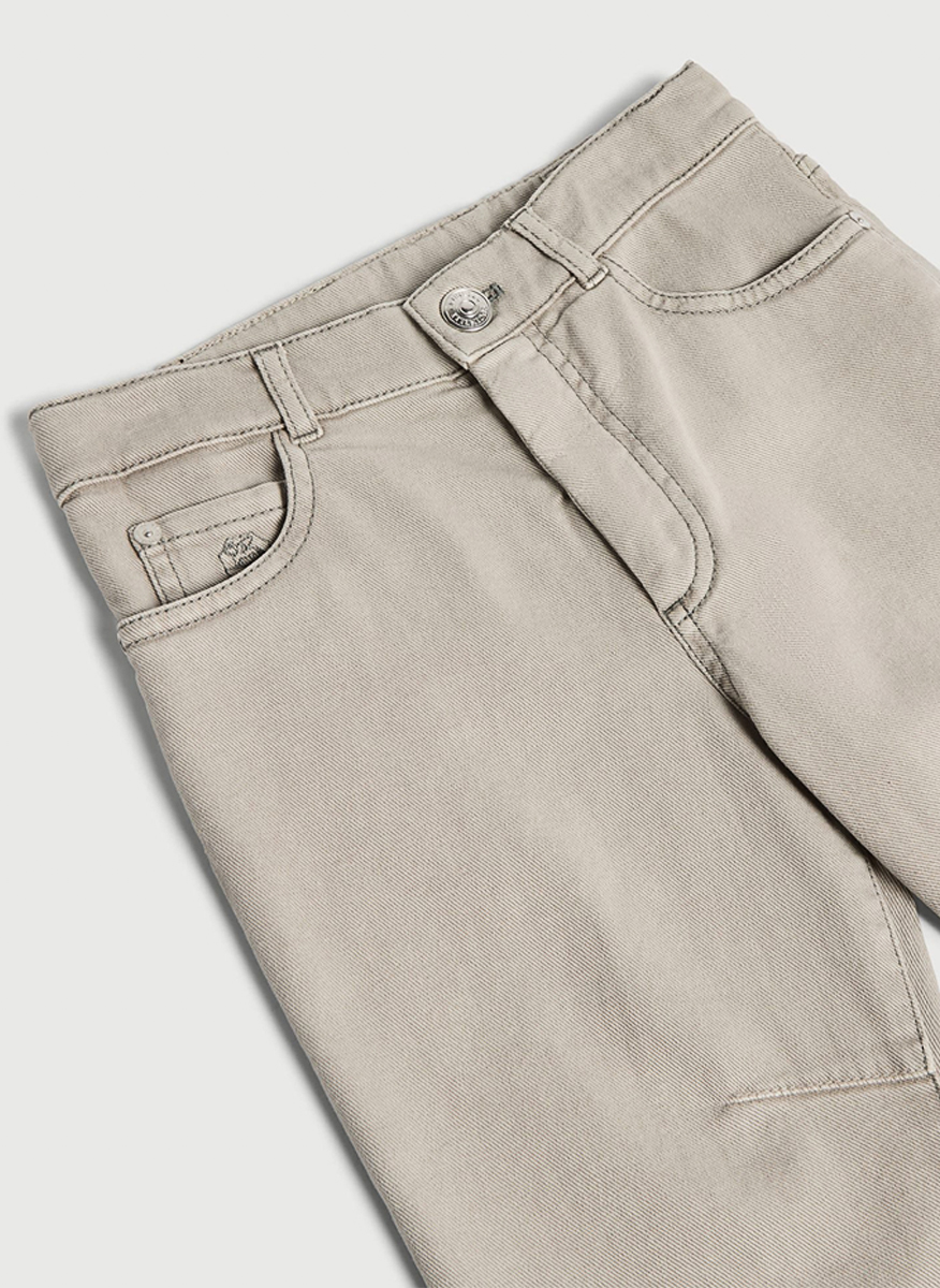 Деним с контрастни детайли Brunello Cucinelli Kids 6