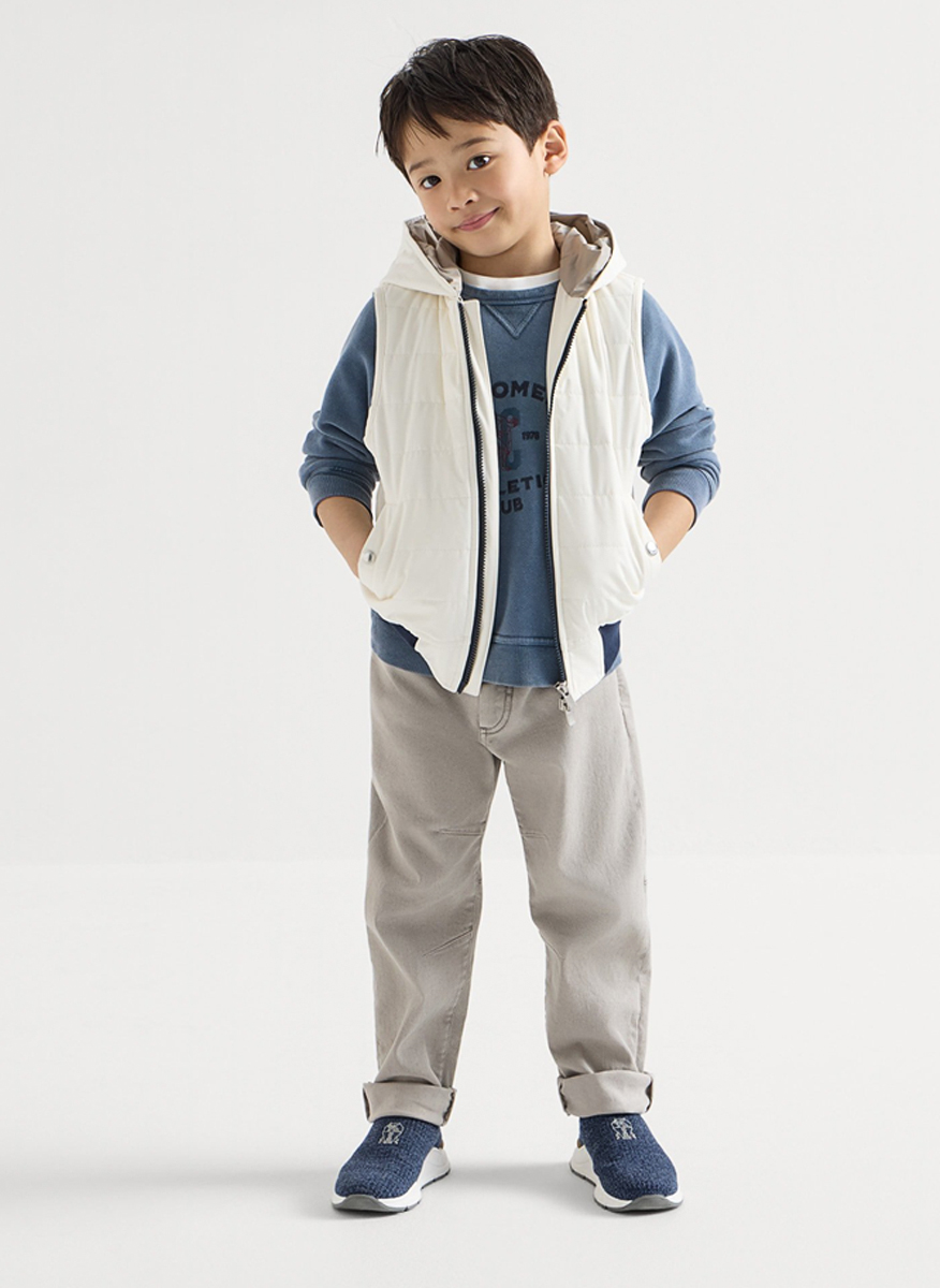 Деним с контрастни детайли Brunello Cucinelli Kids 12