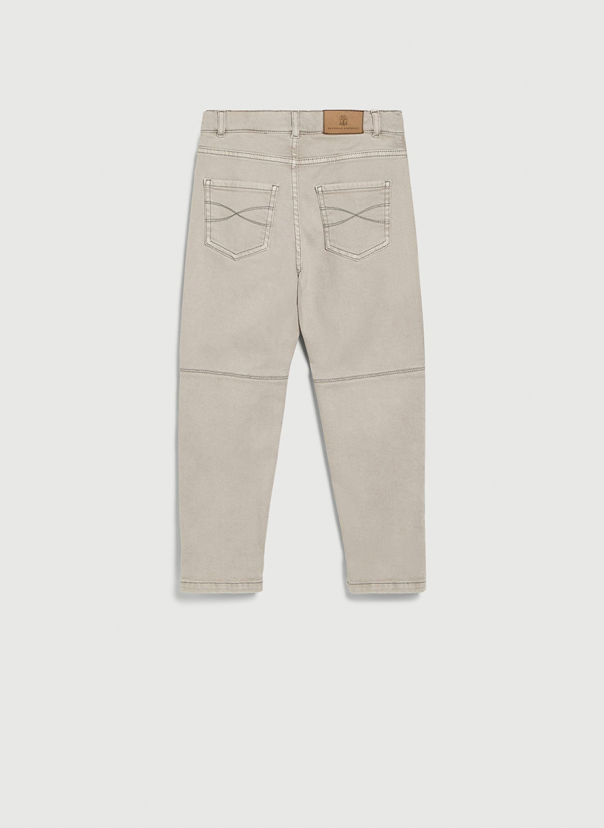 Деним с контрастни детайли Brunello Cucinelli Kids 12