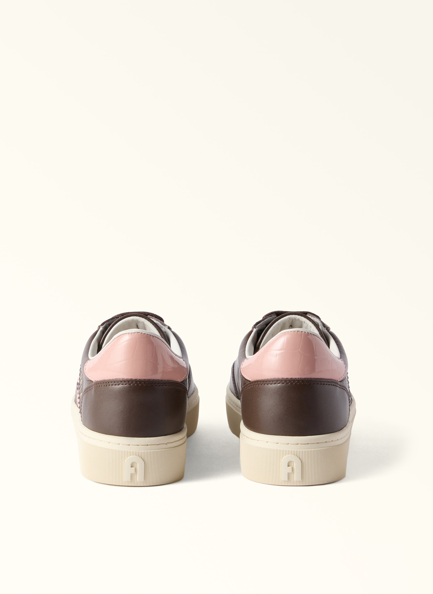 Кожени кецове Furla Allegra Cioccolato Cloudy Pink